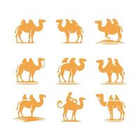 Bactrian Camel Collection Logo Design vector