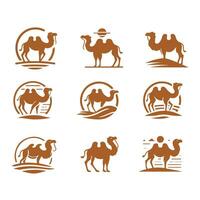 Dromedary Camel Collection Logo Design vector