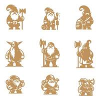Grumpy Dwarf Collection Design vector