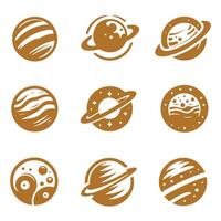 Kepler-22b Planet Collection Design vector
