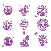 Table Coral Collection Design vector