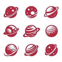 Mars Planet Collection Design vector