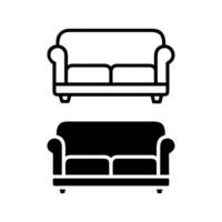 Minimalist Sofa Icon, Perfect for Apps, Websites vector