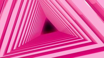 3D abstract triangle futuristic tunnel looped background animation video