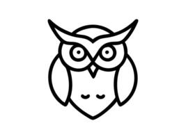 Minimalist line art owl icons in various styles. perfect for logo or icon. icon design vector