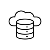 Cloud Storage Icon Design Template. Editable Stroke, icon vector