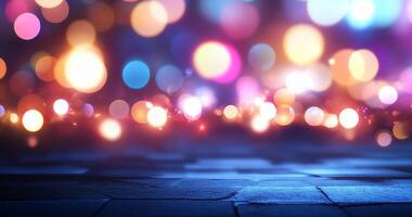 Abstract background with colorful lights photo