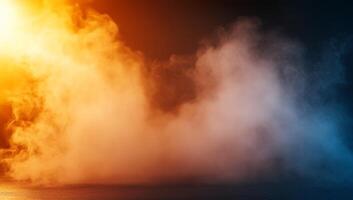 A blend of colorful smoke creating an atmospheric effect. photo