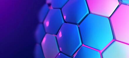 A close-up view of colorful hexagonal patterns and textures. photo