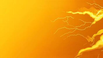 A vibrant yellow background with dynamic lightning patterns. photo