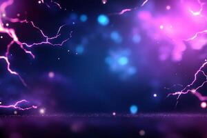 Abstract background with vibrant colors and lightning effects. photo