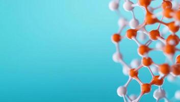 Abstract representation of molecular structure in scientific context. photo