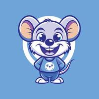 Illustrative Mouse Mascot Cartoon in Design with a Stylish Look vector