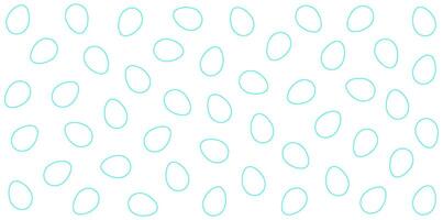 Seamless pattern with blue Easter egg outlines on white or transparent background. Easter themed minimalist design for decoration and print. vector