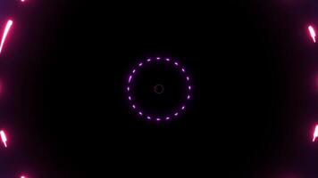 Neon Disco light with flower shape glowing for music or element, loopable abstract background for lofi music video