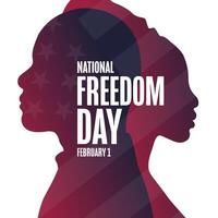 National Freedom Day. February 1. Holiday concept. Template for background, banner, card, poster vector