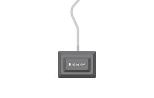Enter keyboard key in flat style. Illustration of keyboard elements in flat simple style. vector