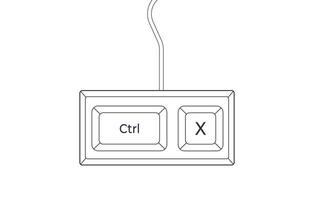 Crtl and X in simple keyboard shortcuts in flat style. Illustration of keyboard elements. vector