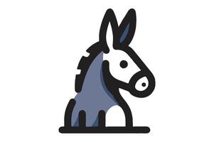 Donkey Standing Silhouette Art for Print vector