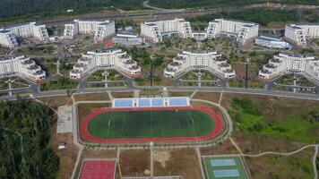 View from a drone on the campus of the Far Eastern Federal University video