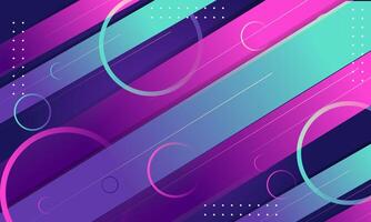 Abstract art features diagonal lines circles and dots in purple pink and blue vector