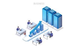 Isometric data collection, analysis graph and online computing vector