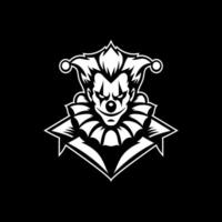 shillouette of evil clown mascot vector