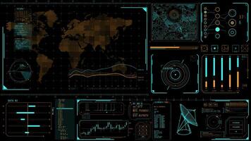 Animated high-tech interface for location tracking via satellite video