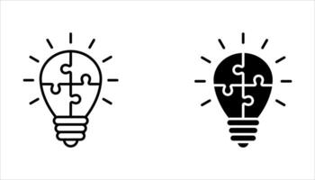 problem solving icon set on white, vector