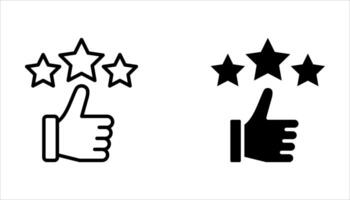 rating icon set on white, vector