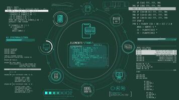 Infographic animation about accountancy and programming. video
