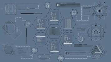 Infographic animation on the theme of programming and scientific research. video