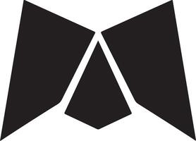 A black logo consisting of sharp vector