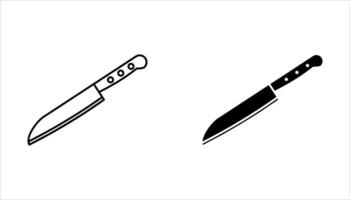 knife icon set on white background vector