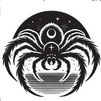 The spider is in the center of the logo vector
