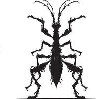 Silhouette of a bug vector