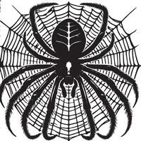 Simple Black Spider Hanging for Background Use vector