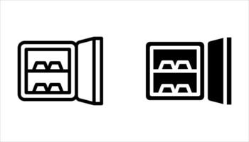 safe icon set on white, vector