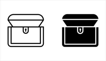 treasure icon set on white. vector