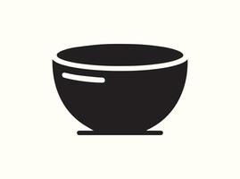 Clean and Bold Black Silhouette of a Mixing Bowl vector