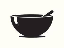 Professional Kitchen Mixing Bowl Silhouette vector