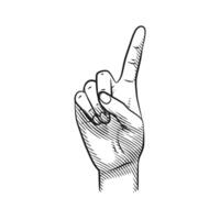 Hand Showing Number 1 vector
