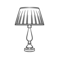Retro Night Lamp in Vintage Style vector