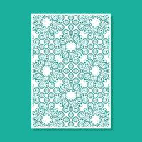 White flat geometric pattern cover template vector