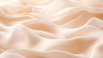 Elegant Peach Silk Fabric Flowing with Soft Curves and Subtle Light photo