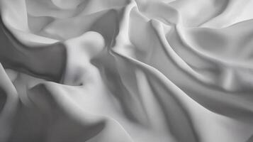 Elegant White Fabric Texture with Soft Draping and Subtle Lighting photo