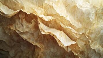 Abstract Brown Paper Texture with Rough Edges and Layered Folds photo