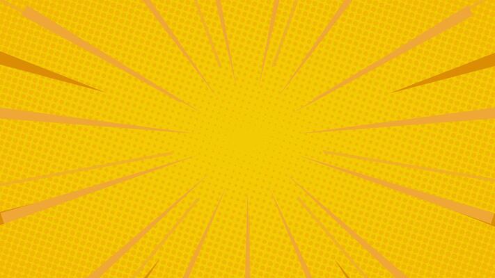 Yellow comic background with bold lines in pop art style, nice halftone gradation. illustration. Suitable for comics, prints, posters, etc.