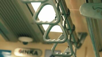 Triangular Hand Grips in Subway Train video
