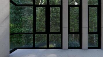 empty interior room shadow wall space background mock up architecture sunlight. empty home modern window light video
